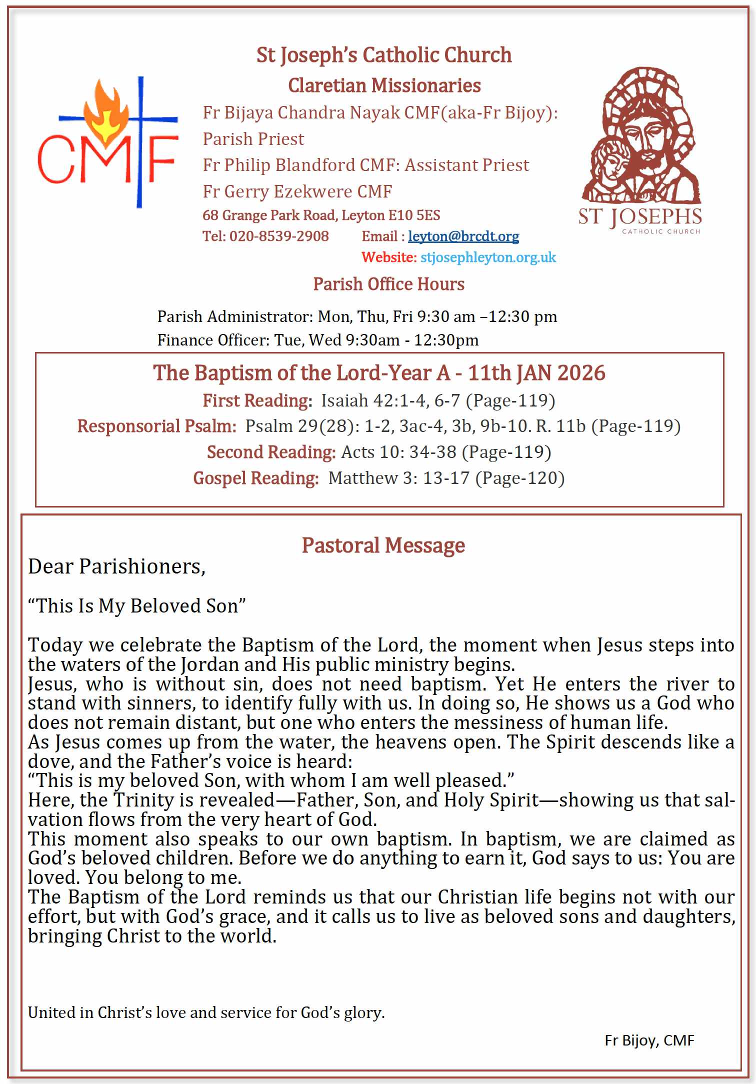 THE BAPTISM OF THE LORD YEAR A 1