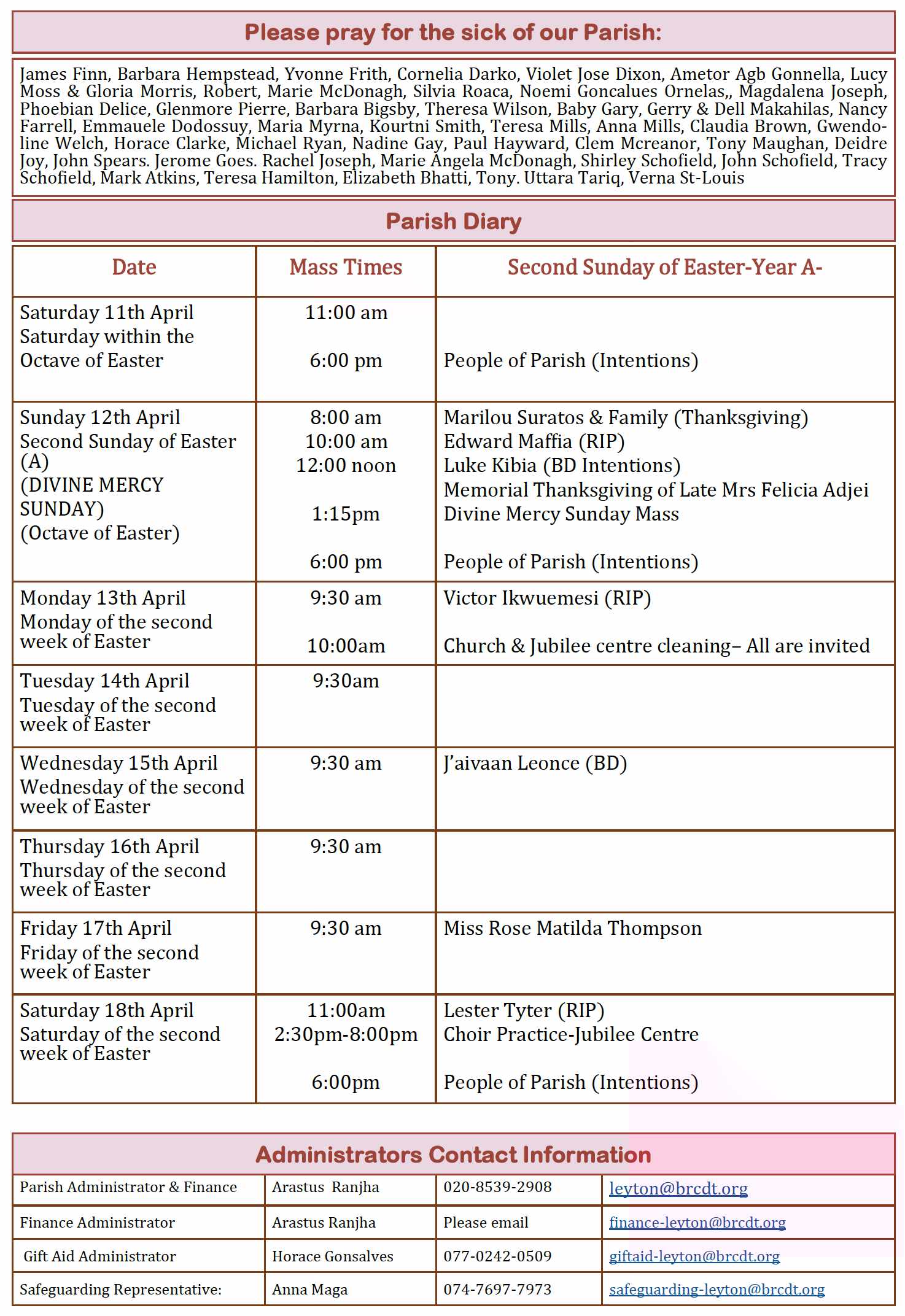 SECOND SUNDAY OF EASTER YEAR A 4