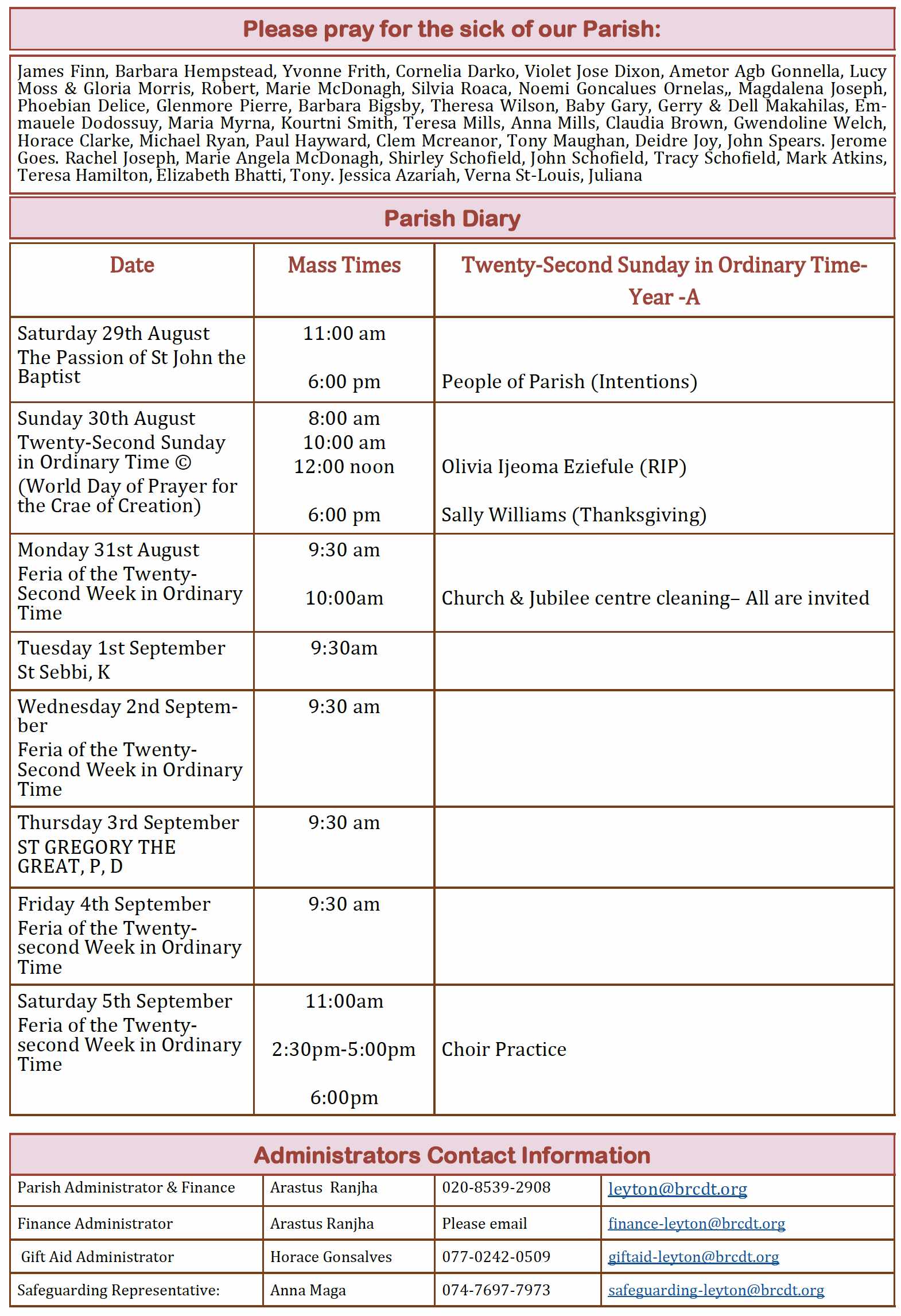 TWENTY SECOND SUNDAY IN ORDINARY TIME YEAR A 4
